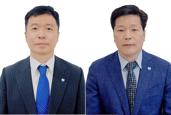 ▲(왼쪽부터)휴온스글로벌 CFO 강신원 전무, 휴온스 중앙연구센터장 정광일 전무